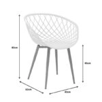 Τραπεζαρία Ezra-Cuba σετ 5τεμ pp-mdf σε λευκή-sonoma απόχρωση120x80x75εκ