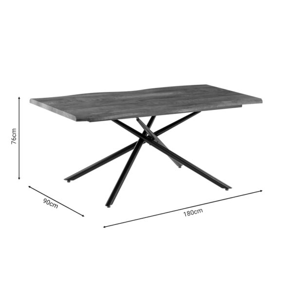 Τραπεζαρία Ditta-Jonal  μόκα- καρυδί 180x90x76εκ