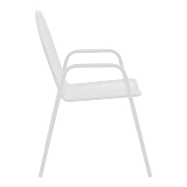 Τραπεζαρία Vergo-Tarete σετ 3τεμ μέταλλο σε λευκή απόχρωση