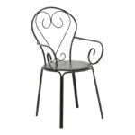 Τραπεζαρία Watson-Monasty  σετ 3τεμ μέταλλο σε μαύρη απόχρωση