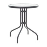 Τραπεζαρία Watson-Monasty  σετ 3τεμ μέταλλο σε μαύρη απόχρωση