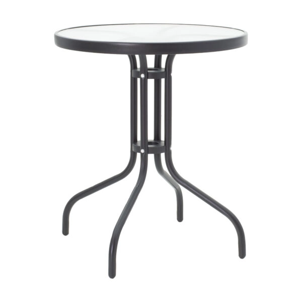 Τραπεζαρία Watson-Monasty  σετ 3τεμ μέταλλο σε μαύρη απόχρωση