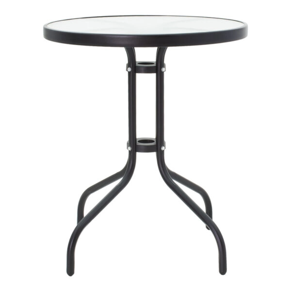 Τραπεζαρία Watson-Monasty  σετ 3τεμ μέταλλο σε μαύρη απόχρωση