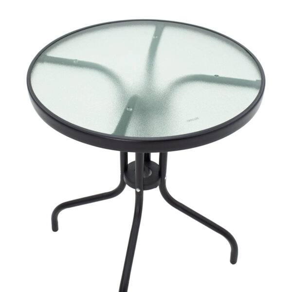 Τραπεζαρία Watson-Monasty  σετ 3τεμ μέταλλο σε μαύρη απόχρωση