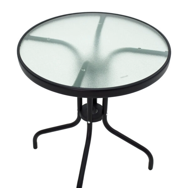 Τραπεζαρία Watson-Pomedon  σετ 3τεμ μέταλλο σε μαύρη απόχρωση