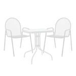 Τραπεζαρία Watson-Tarete  σετ 3τεμ μέταλλο σε λευκή απόχρωση