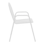 Τραπεζαρία Watson-Tarete  σετ 3τεμ μέταλλο σε λευκή απόχρωση