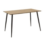 Τραπεζαρία Cuba-Parker  σετ 5τεμ mdf σε sonoma-μαύρη απόχρωση 120x70x76cm