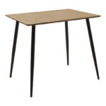 Τραπεζαρία Cuba-Parker  σετ 3τεμ mdf σε sonoma-μαύρη απόχρωση 70x70x75cm