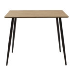 Τραπεζαρία Cuba-Parker  σετ 3τεμ mdf σε sonoma-μαύρη απόχρωση 70x70x75cm