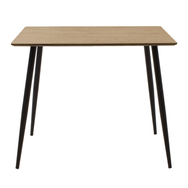 Τραπεζαρία Cuba-Parker  σετ 3τεμ mdf σε sonoma-μαύρη απόχρωση 70x70x75cm