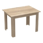 Τραπεζαρία Manka-Parker  σετ 5τεμ mdf σε μαύρη-sonoma απόχρωση 110x80x77εκ