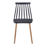 Τραπεζαρία Manka-Aurora I  σετ 5τεμ σε sonoma-μαύρη απόχρωση 110x80x77εκ