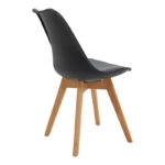 Τραπεζαρία Manka-Gaston  σετ 5τεμ σε sonoma truffle-μαύρη απόχρωση 110x80x77εκ