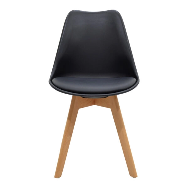 Τραπεζαρία Manka-Gaston  σετ 5τεμ σε sonoma truffle-μαύρη απόχρωση 110x80x77εκ