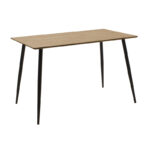 Τραπεζαρία Cuba-Julita  σετ 5τεμ MDF sonoma-μαύρο-φυσικό 120x70x76εκ
