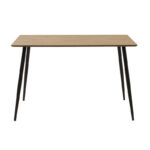 Τραπεζαρία Cuba-Julita  σετ 5τεμ MDF sonoma-μαύρο-φυσικό 120x70x76εκ