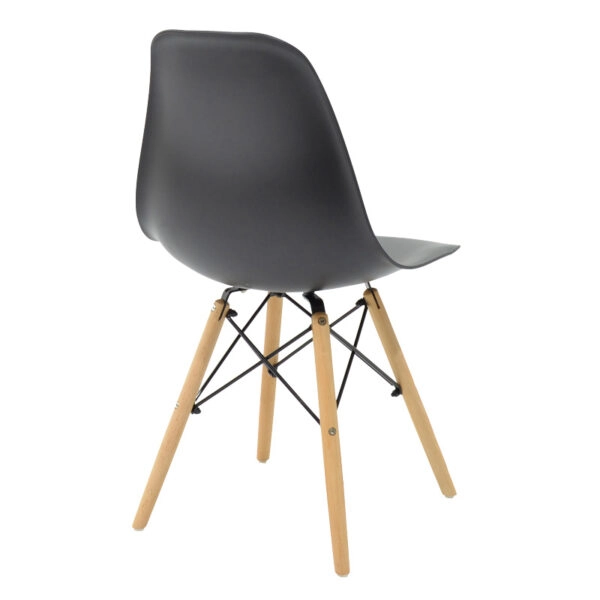 Τραπεζαρία Manka-Julita  σετ 5τεμ σε sonoma truffle-μαύρη απόχρωση 110x80x77εκ