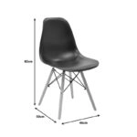 Τραπεζαρία Manka-Julita  σετ 5τεμ σε sonoma truffle-μαύρη απόχρωση 110x80x77εκ