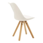 Τραπεζαρία Manka Ι-Caron  σετ 3τεμ σε λευκή απόχρωση 80x80x77εκ