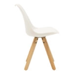 Τραπεζαρία Manka Ι-Caron  σετ 3τεμ σε λευκή απόχρωση 80x80x77εκ