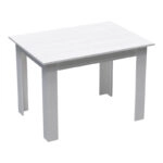 Τραπεζαρία Manka-Gaston  σετ 5τεμ σε λευκή απόχρωση 110x80x77εκ