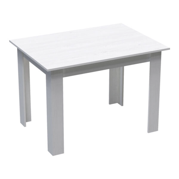 Τραπεζαρία Manka-Gaston  σετ 5τεμ σε λευκή απόχρωση 110x80x77εκ