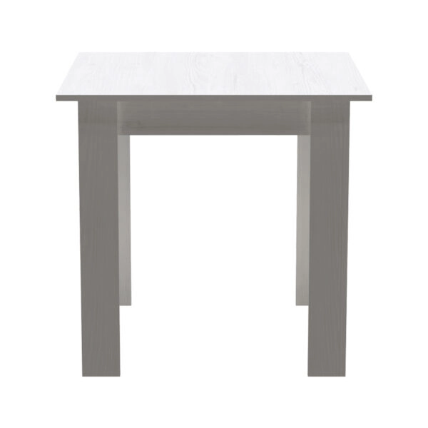 Τραπεζαρία Manka-Gaston  σετ 3τεμ σε λευκή απόχρωση 80x80x77εκ