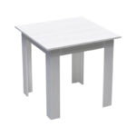 Τραπεζαρία Bella-Manka  σετ 3τεμ σε λευκή απόχρωση 80x80x77εκ