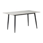 Τραπεζαρία Parker-Gustas  σετ 5τεμ sintered stone-μαύρο-ανθρακί 120x60x75εκ