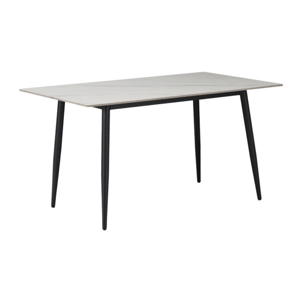 Τραπεζαρία Parker-Gustas  σετ 5τεμ sintered stone-μαύρο-ανθρακί 120x60x75εκ