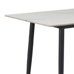 Τραπεζαρία Parker-Gustas  σετ 5τεμ sintered stone-μαύρο-ανθρακί 120x60x75εκ