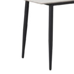 Τραπεζαρία Parker-Gustas  σετ 5τεμ sintered stone-μαύρο-ανθρακί 120x60x75εκ