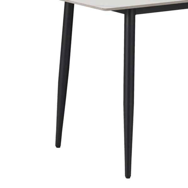 Τραπεζαρία Parker-Gustas  σετ 5τεμ sintered stone-μαύρο-ανθρακί 120x60x75εκ