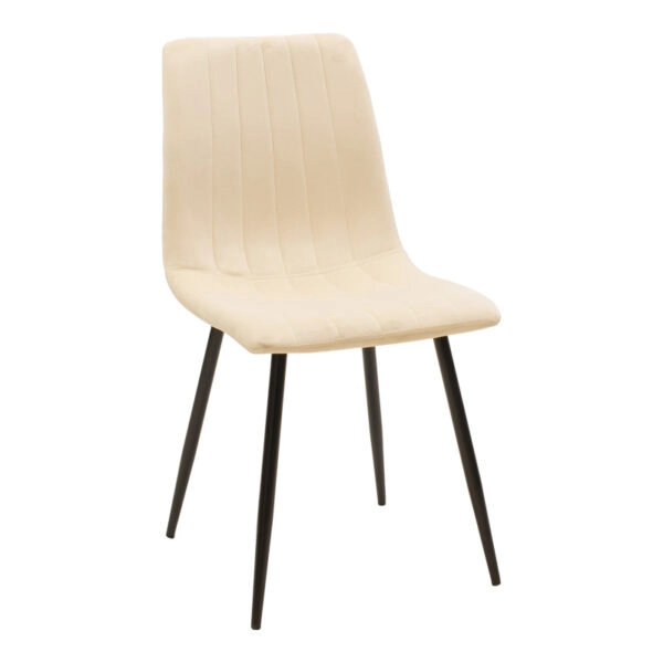 Τραπεζαρία Natali-Noor  σετ 5τεμ MDF λευκό-μπεζ-μαύρο 120x80x76εκ