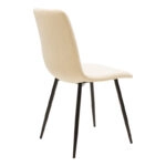 Τραπεζαρία Natali-Noor  σετ 5τεμ MDF λευκό-μπεζ-μαύρο 120x80x76εκ