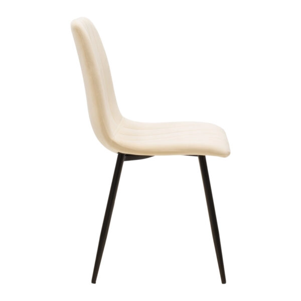 Τραπεζαρία Natali-Noor  σετ 5τεμ MDF λευκό-μπεζ-μαύρο 120x80x76εκ