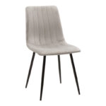 Τραπεζαρία Natali-Noor  σετ 5τεμ MDF λευκό-γκρι-πόδια φυσικό 120x80x76εκ