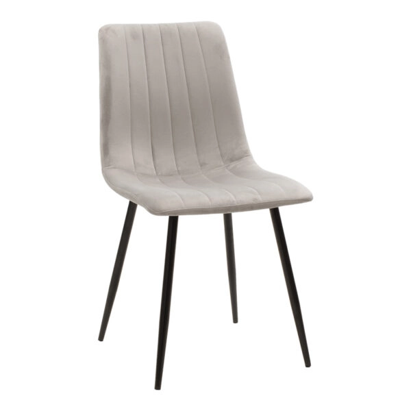 Τραπεζαρία Natali-Noor  σετ 5τεμ MDF λευκό-γκρι-πόδια φυσικό 120x80x76εκ