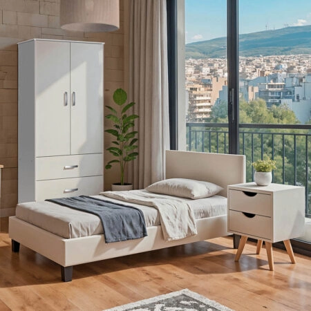 Φοιτητικό πακέτο επίπλων κρεβατοκάμαρας Escape  σετ 3τεμ