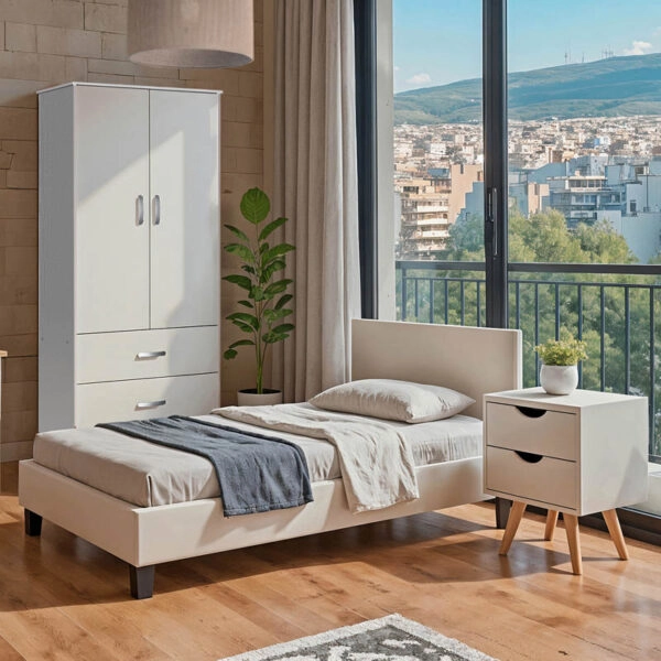 Φοιτητικό πακέτο επίπλων κρεβατοκάμαρας Escape  σετ 3τεμ