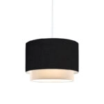 Φωτιστικό οροφής Tachi  Ε27 σε μαύρο-κρέμα απόχρωση Φ30x20εκ