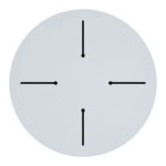 Επιφάνεια τραπεζιού Fervor HPL ivory Φ69εκ πάχους 12mm