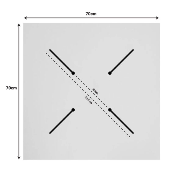 Επιφάνεια τραπεζιού Fervor HPL ivory 70x70εκ πάχους 12mm