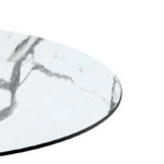 Επιφάνεια τραπεζιού Melody  HPL λευκό μαρμάρου Φ70εκ πάχους 12mm