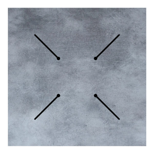 Επιφάνεια τραπεζιού Inspire  HPL γκρι cement 69x69εκ πάχους 12mm