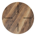 Επιφάνεια τραπεζιού Noble  HPL καρυδί Φ60εκ πάχους 12mm