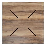 Επιφάνεια τραπεζιού Noble HPL καρυδί 69x69εκ πάχους 12mm