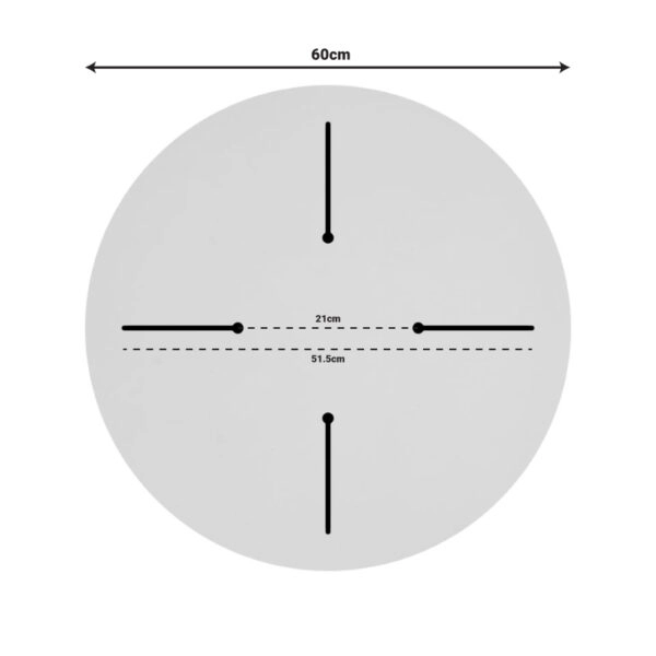 Επιφάνεια τραπεζιού Portico  HPL wenge Φ60εκ πάχους 12mm