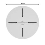 Επιφάνεια τραπεζιού Scenic Werzalit μαύρο Φ70εκ πάχους 35mm